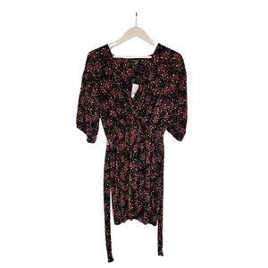 NWT Dynamite Floral Pleated Wrap Dress